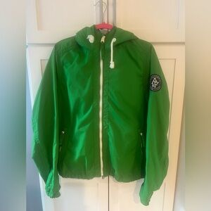 Abercrombie & Fitch  XL Vibrant Green Rainjacket